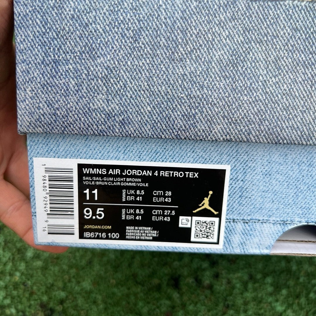 Air Jordan 4 Retro Light Blue Denim White Gum