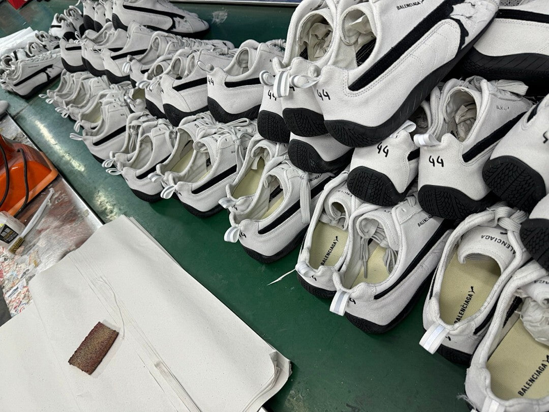 Balenciaga Puma Jordan White Black Speedcat Sneakers