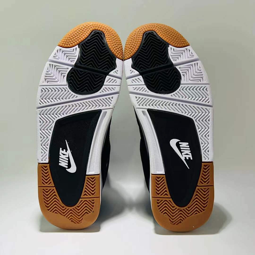 Nike Air Jordan 4 Retro Black White Gum Youth Sneakers Style Code: 408452-020