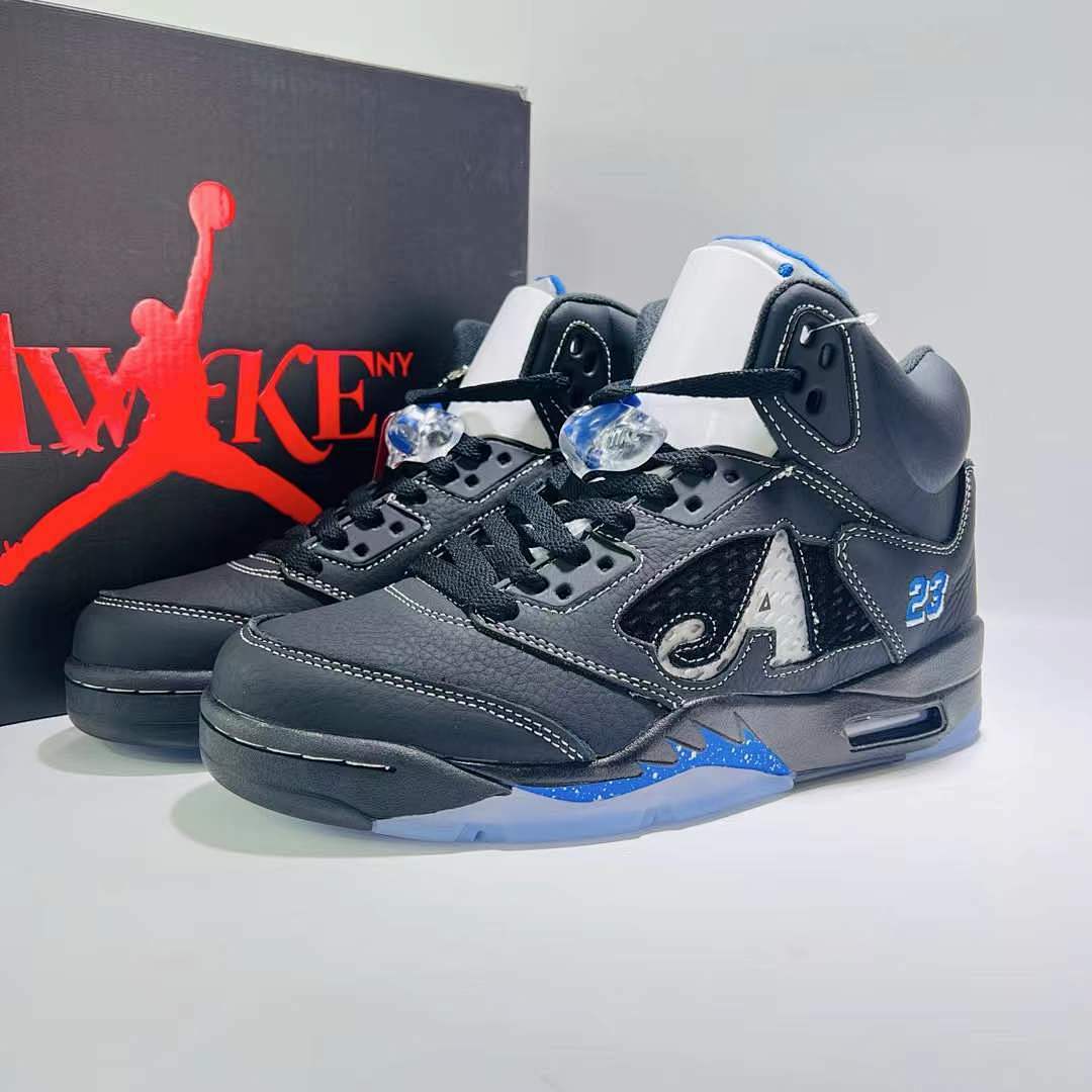 Awake NY x Air Jordan 5 Retro Black Royal Blue FD7921-001