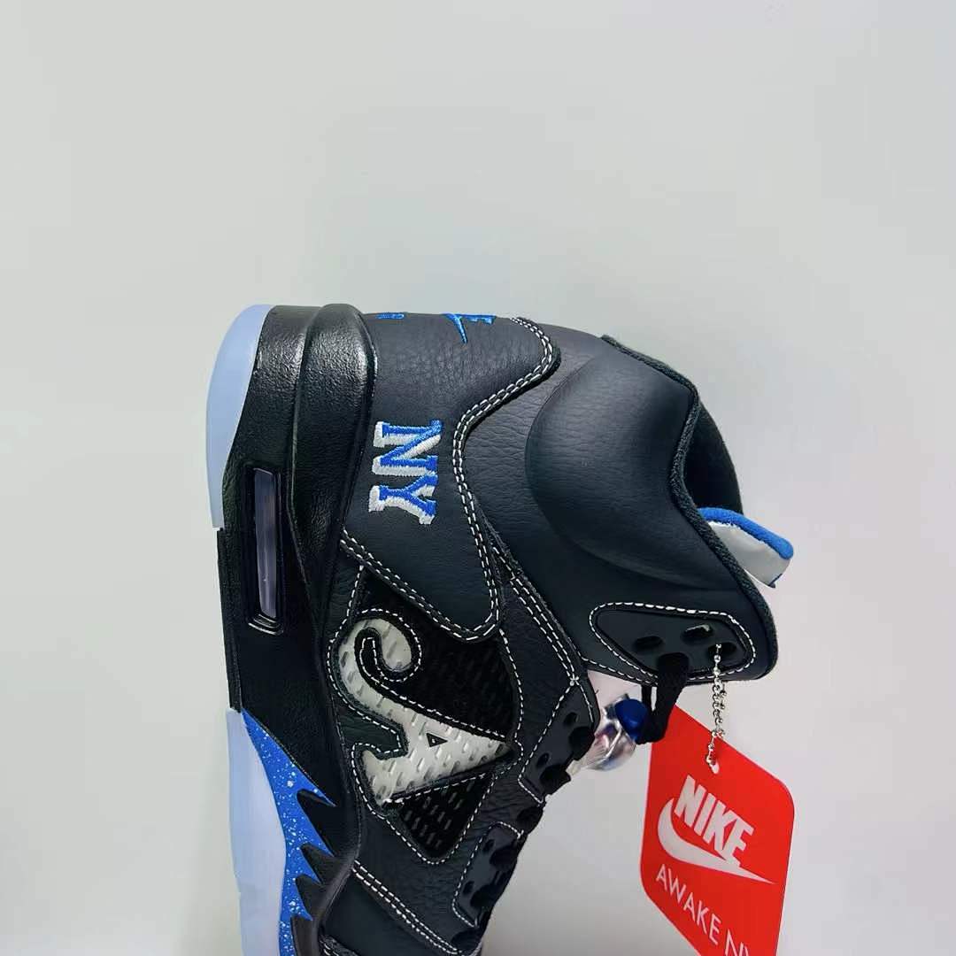 Awake NY x Air Jordan 5 Retro Black Royal Blue FD7921-001