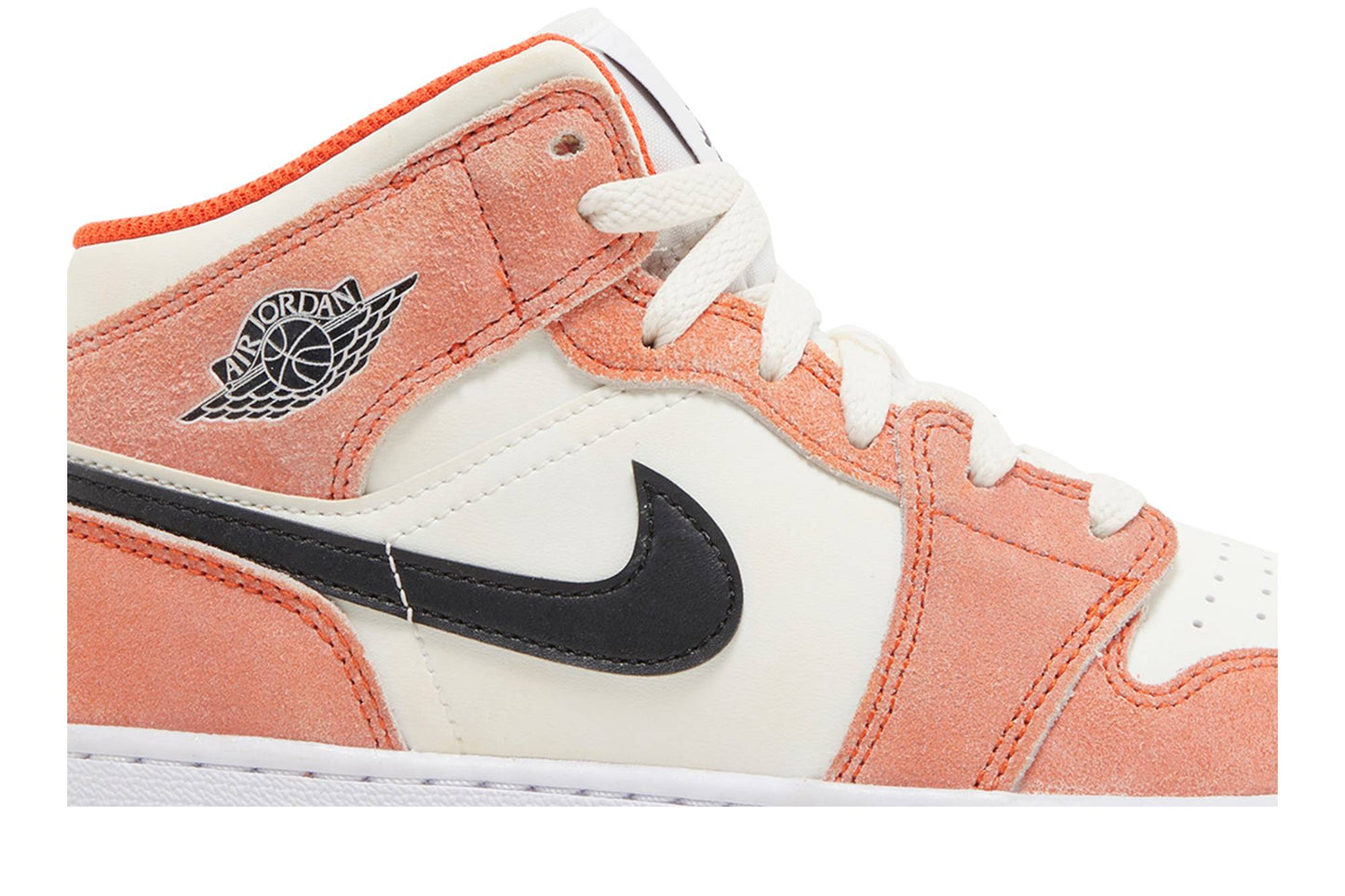 ( Grade School ) Air Jordan 1 Mid Orange Suede DV1336-800