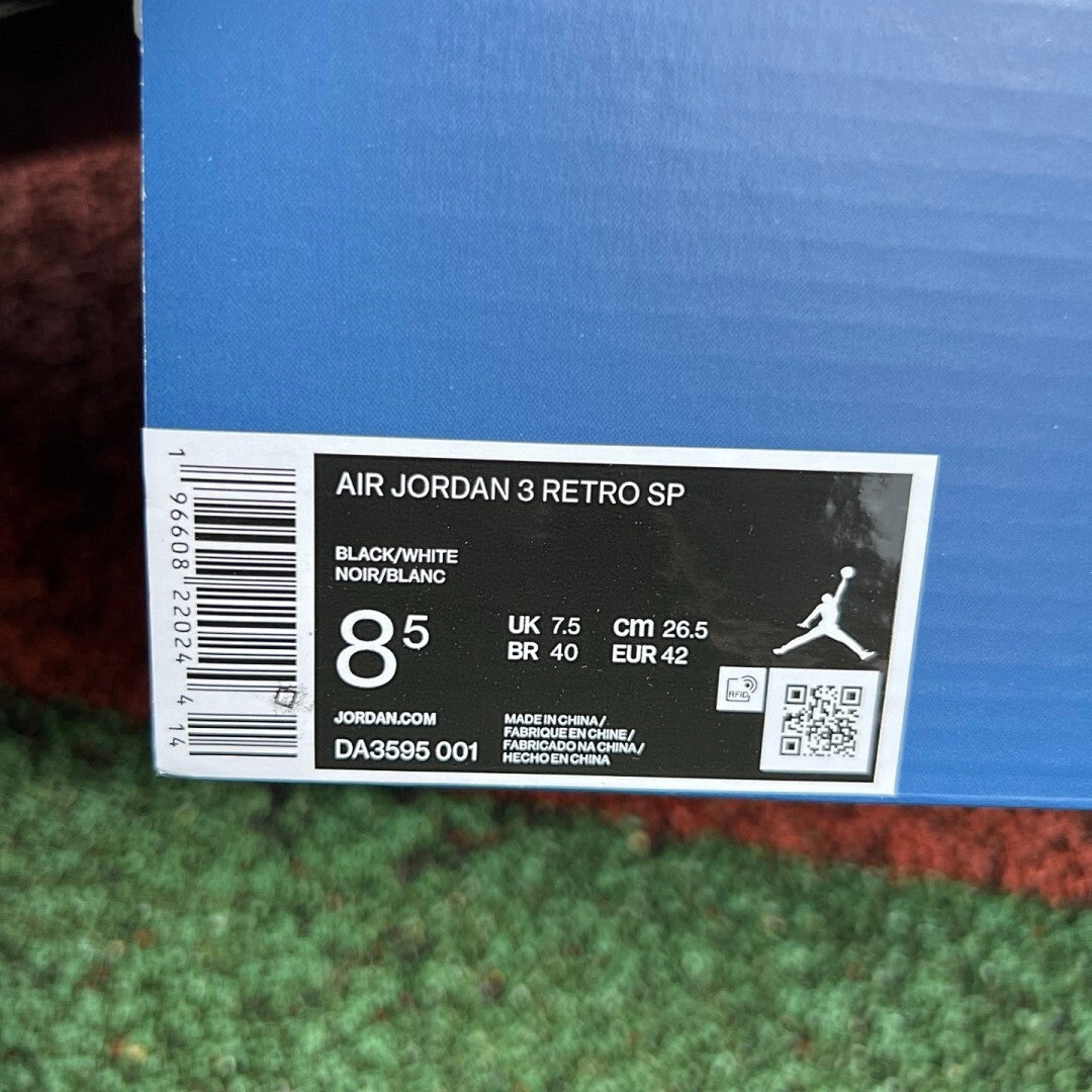 Air Jordan 3 Retro SP Fragment Black White DA3595-100