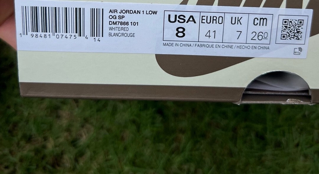 Air Jordan 1 Low White Black Varsity Red 553558-118