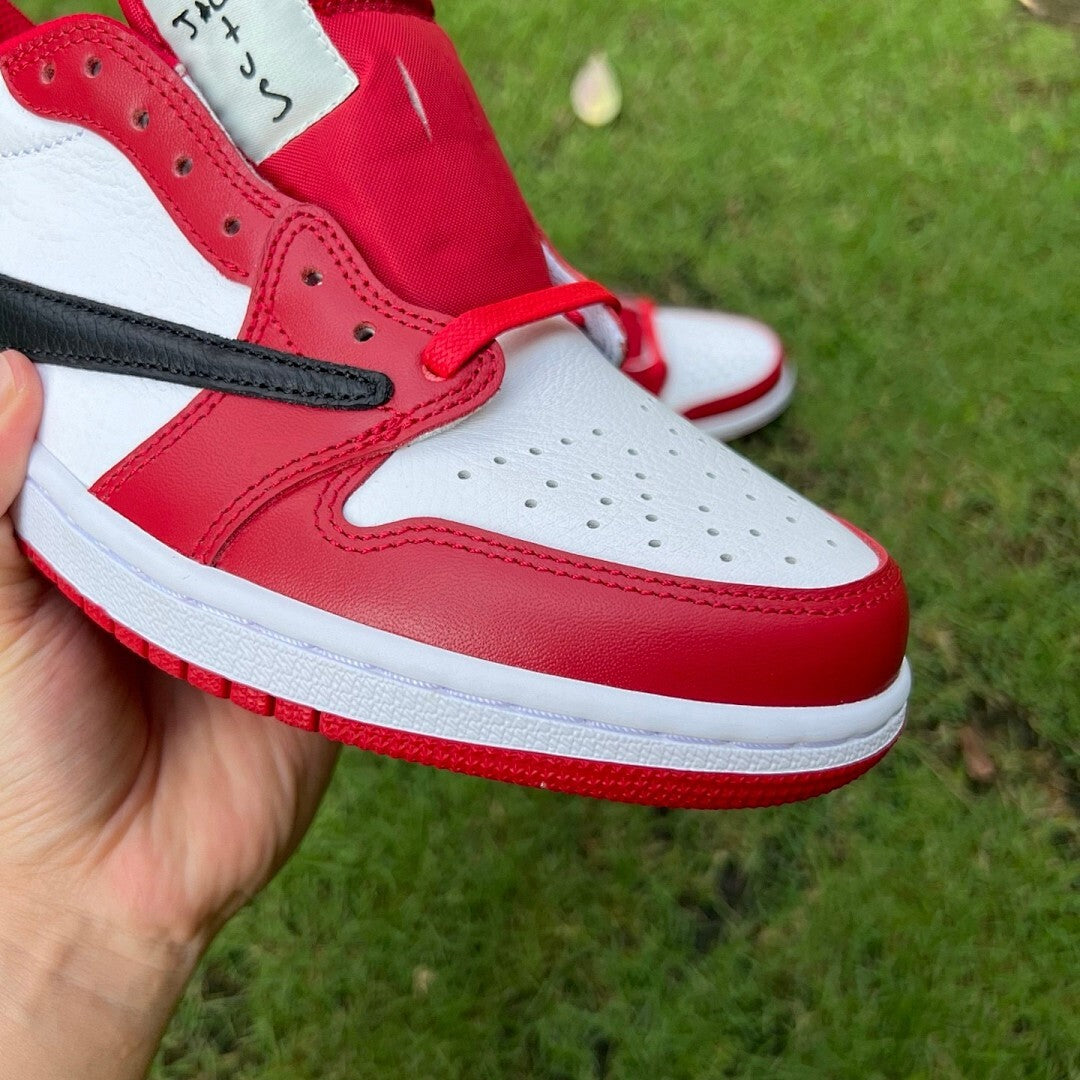 Air Jordan 1 Low White Black Varsity Red 553558-118
