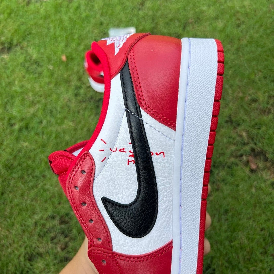 Air Jordan 1 Low White Black Varsity Red 553558-118