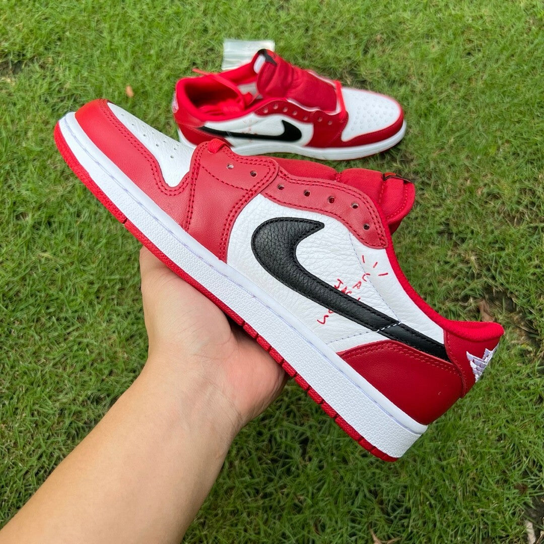 Air Jordan 1 Low White Black Varsity Red 553558-118