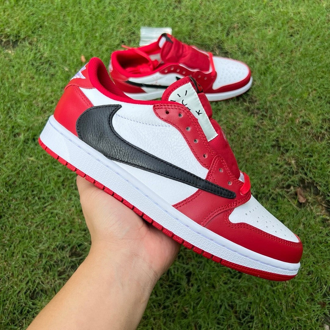 Air Jordan 1 Low White Black Varsity Red 553558-118