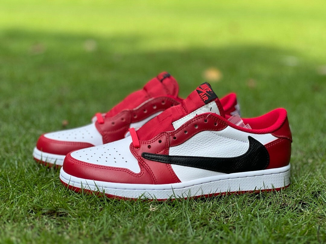 Air Jordan 1 Low White Black Varsity Red 553558-118