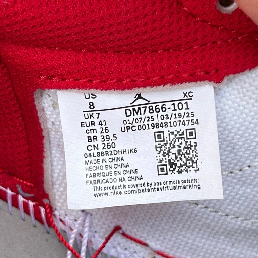 Air Jordan 1 Low White Black Varsity Red 553558-118