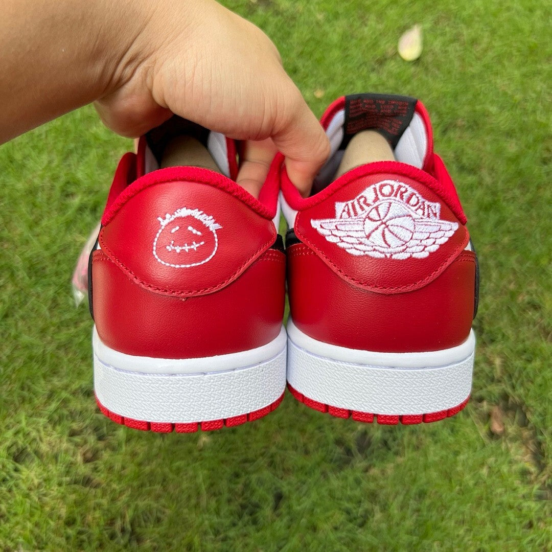 Air Jordan 1 Low White Black Varsity Red 553558-118