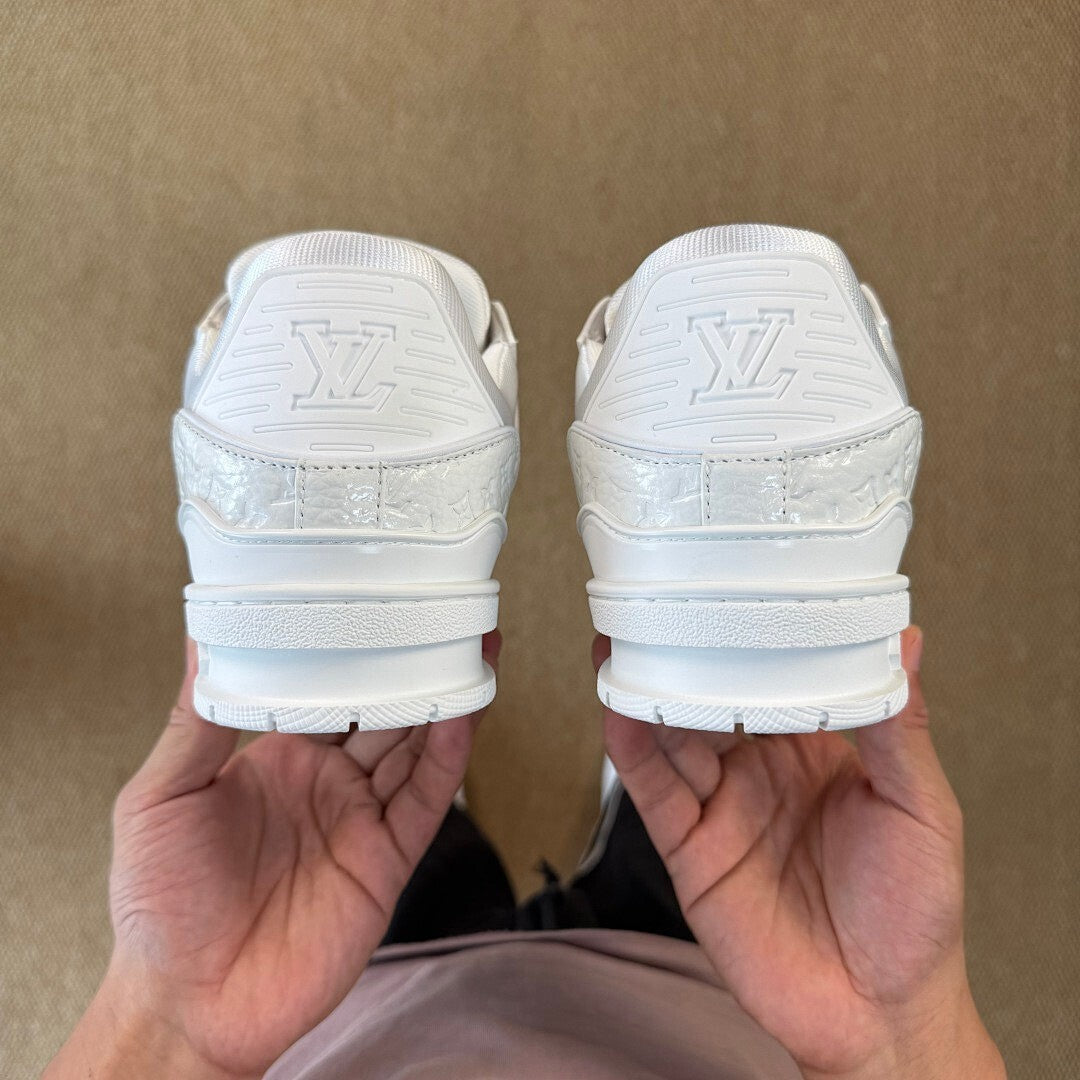 Louis Vuitton LV Trainer Sneaker White Monogram Embossed