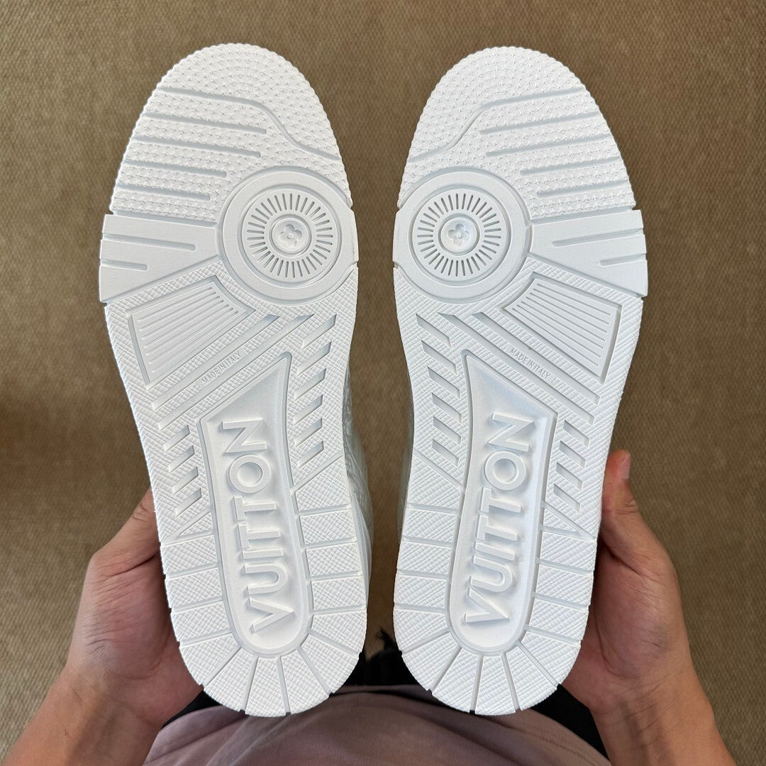 Louis Vuitton LV Trainer Sneaker White Monogram Embossed