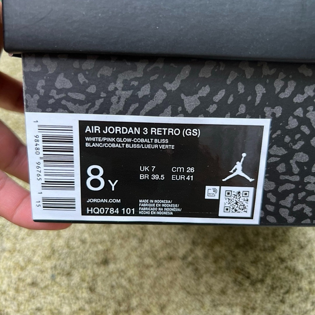 Air Jordan 3 Retro GS True Blue Crimson FD8636-160