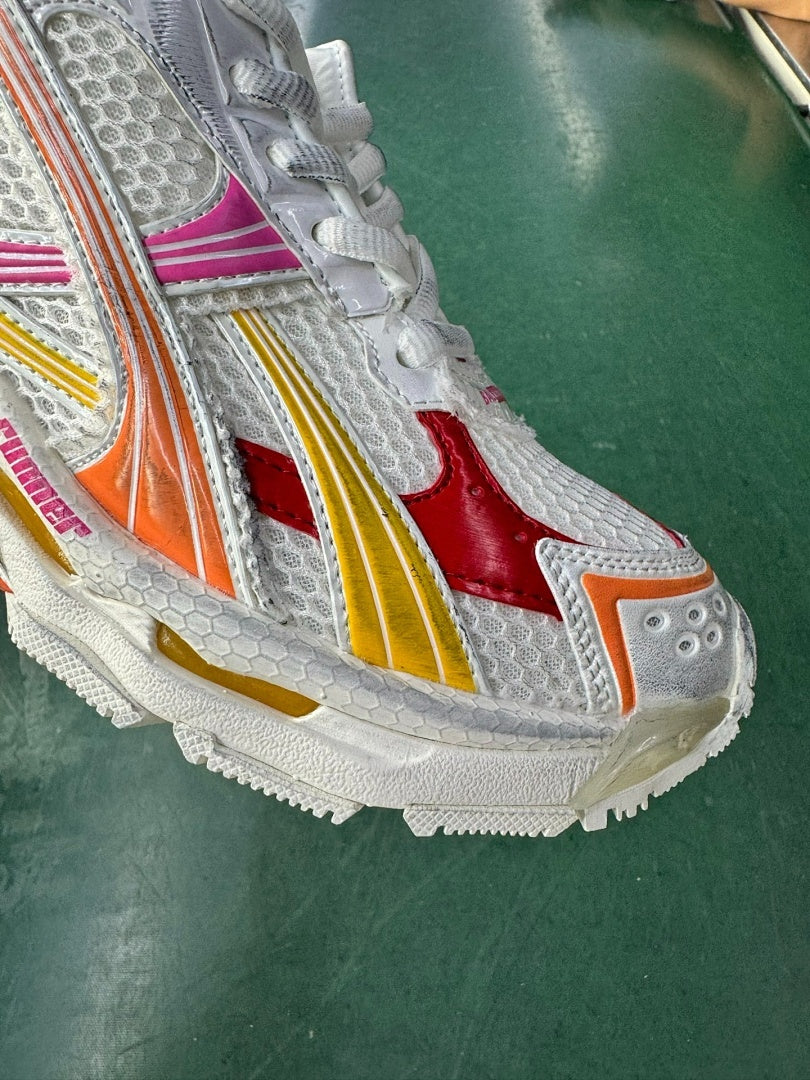 Balenciaga Runner Trainers White Pink Yellow Red 677403 W3RBN 9069
