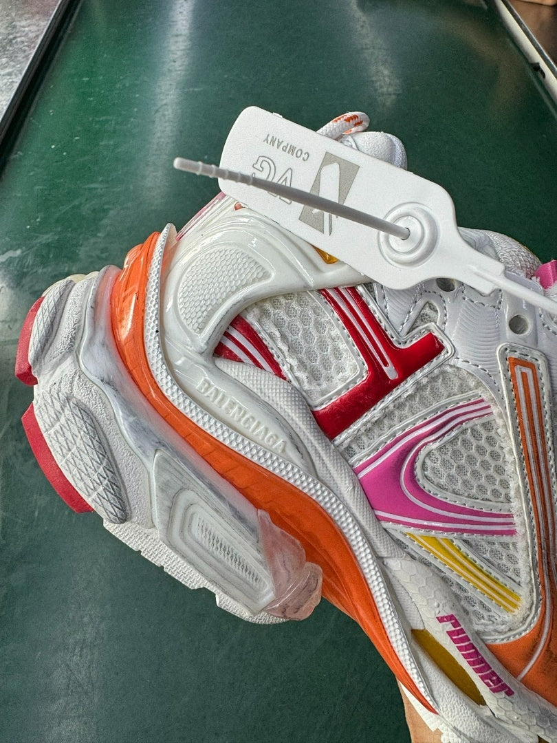Balenciaga Runner Trainers White Pink Yellow Red 677403 W3RBN 9069