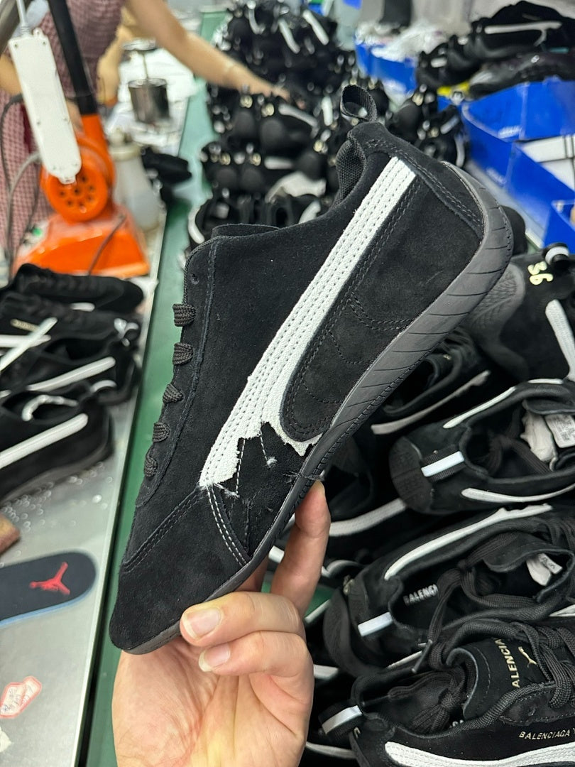 Balenciaga Puma Jordan Suede Sneakers Black