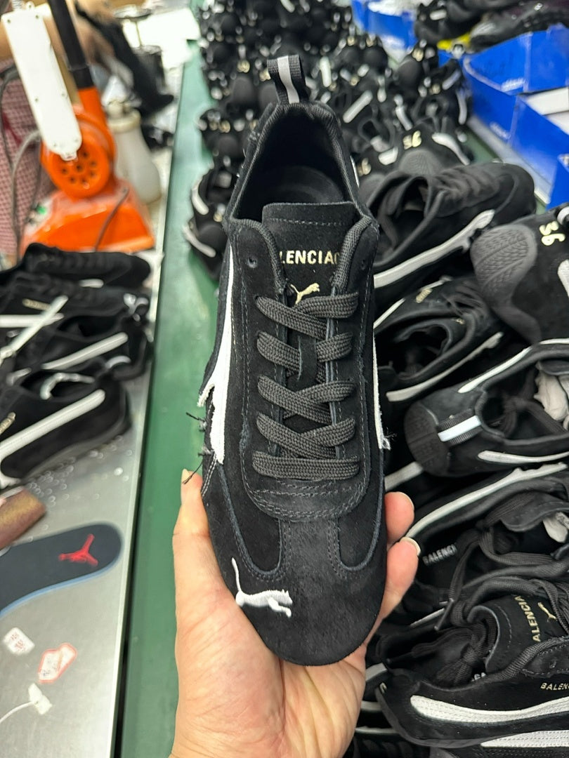 Balenciaga Puma Jordan Suede Sneakers Black