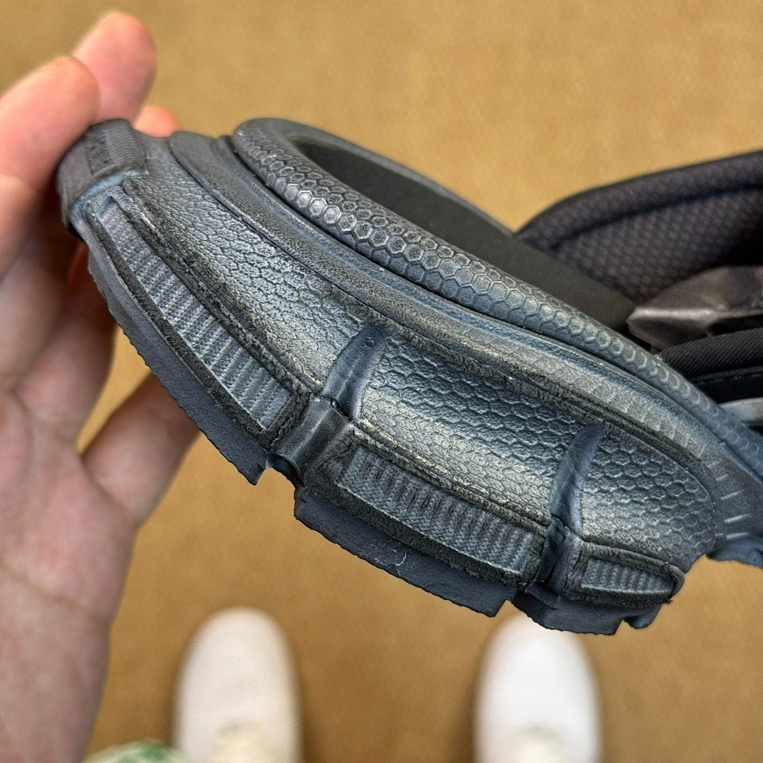 Balenciaga Track Slide Sandals Black Silver 697960 W3DP3 1000