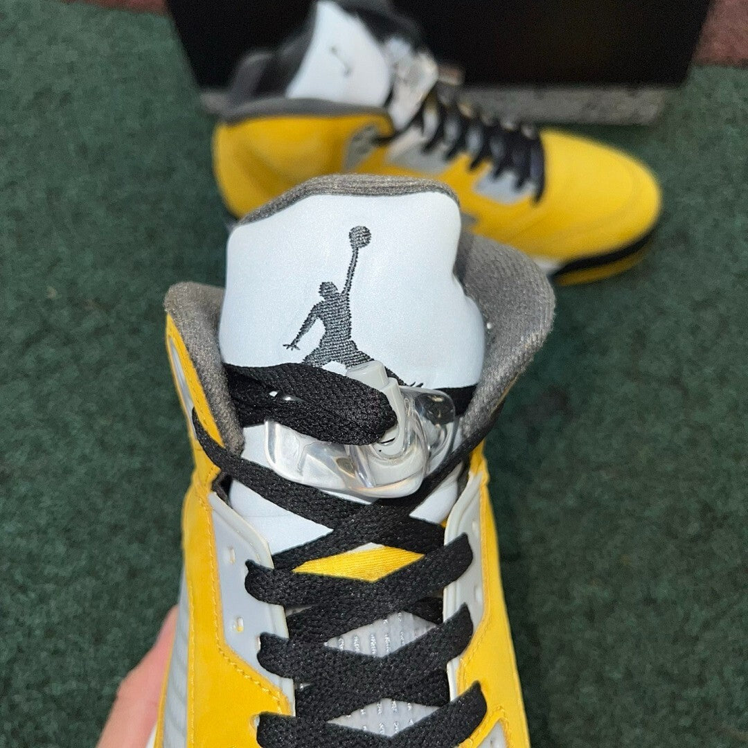 Air Jordan 5 'Michigan' Player Exclusive Amarillo College Navy Wolf Grey Black