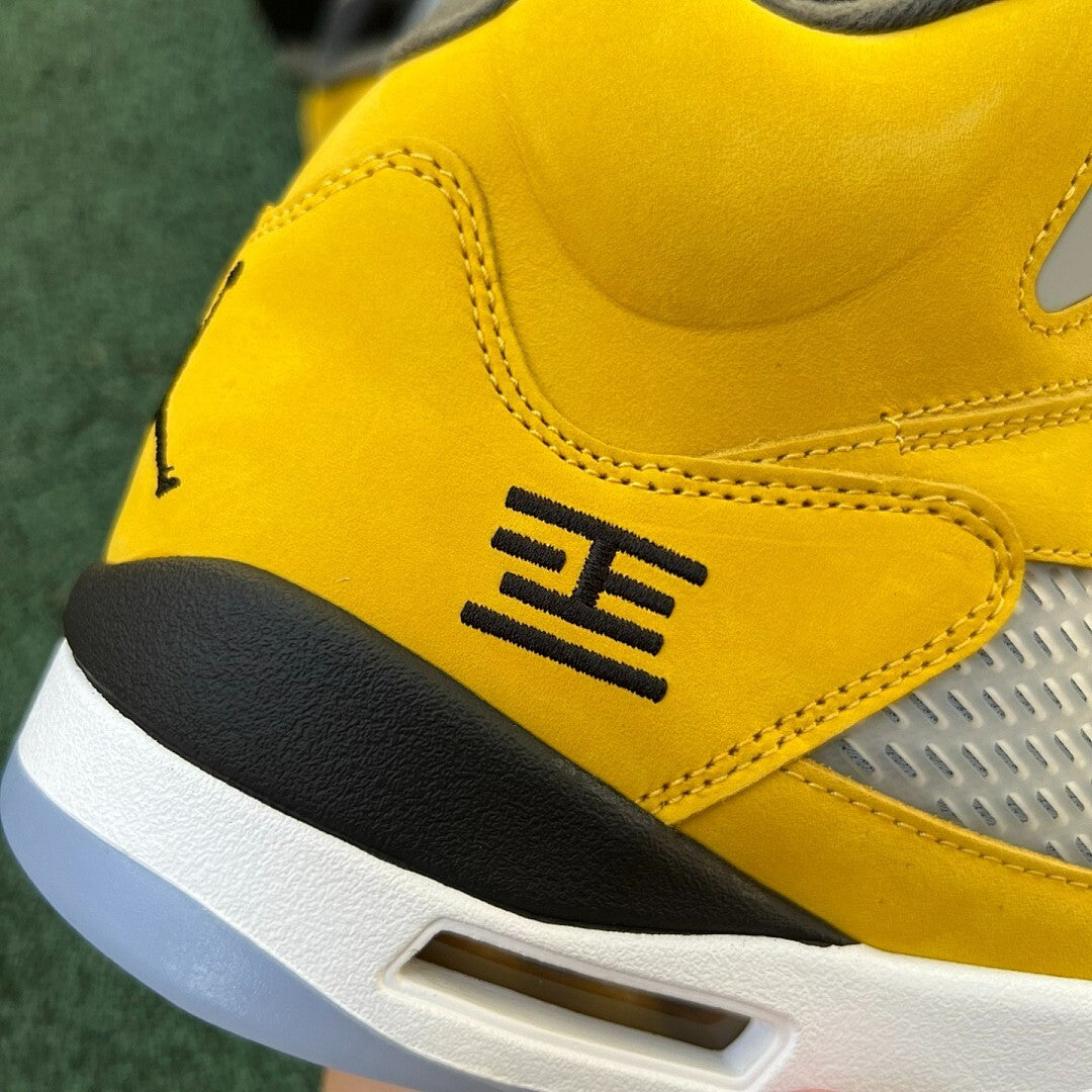 Air Jordan 5 'Michigan' Player Exclusive Amarillo College Navy Wolf Grey Black