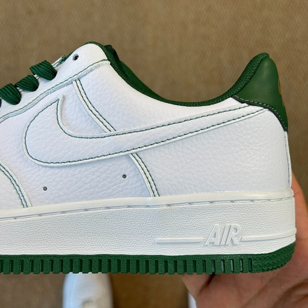 Nike Air Force 1 Low EMB White Pine Green Metallic Gold FJ4214-100