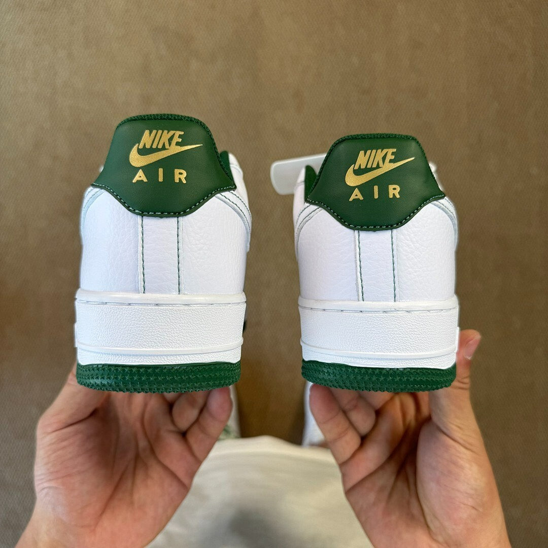 Nike Air Force 1 Low EMB White Pine Green Metallic Gold FJ4214-100