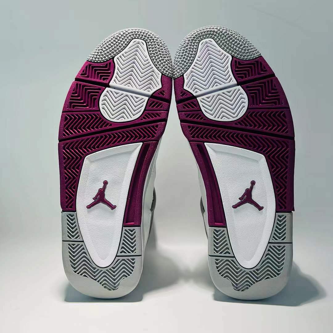 Air Jordan 4 Retro GS Active Fuchsia White Purple Grey Grade School Sneakers Shoes 408452-167