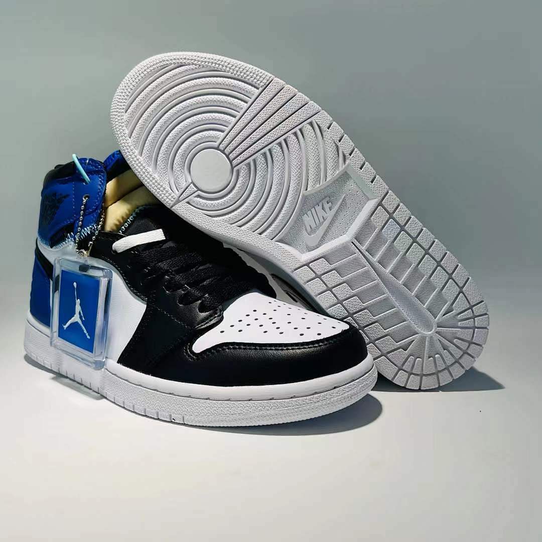 Air Jordan 1 Retro High OG 'Royal Toe' (555088-041) Deconstructed Exposed Foam Tongue White Black Royal Blue