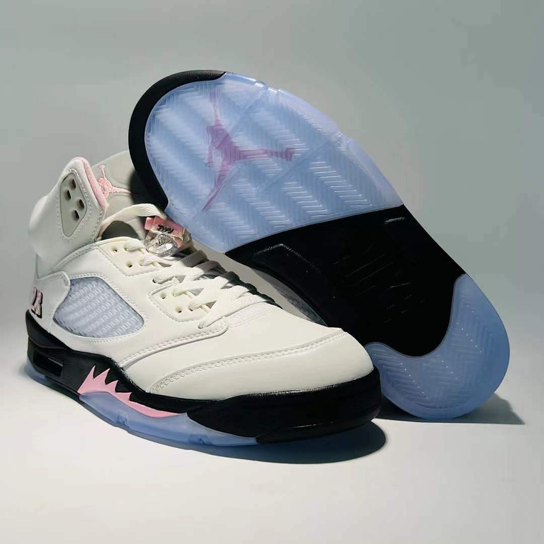 Air Jordan 5 Retro GS Pink Foam White Black Sneakers 440892-106