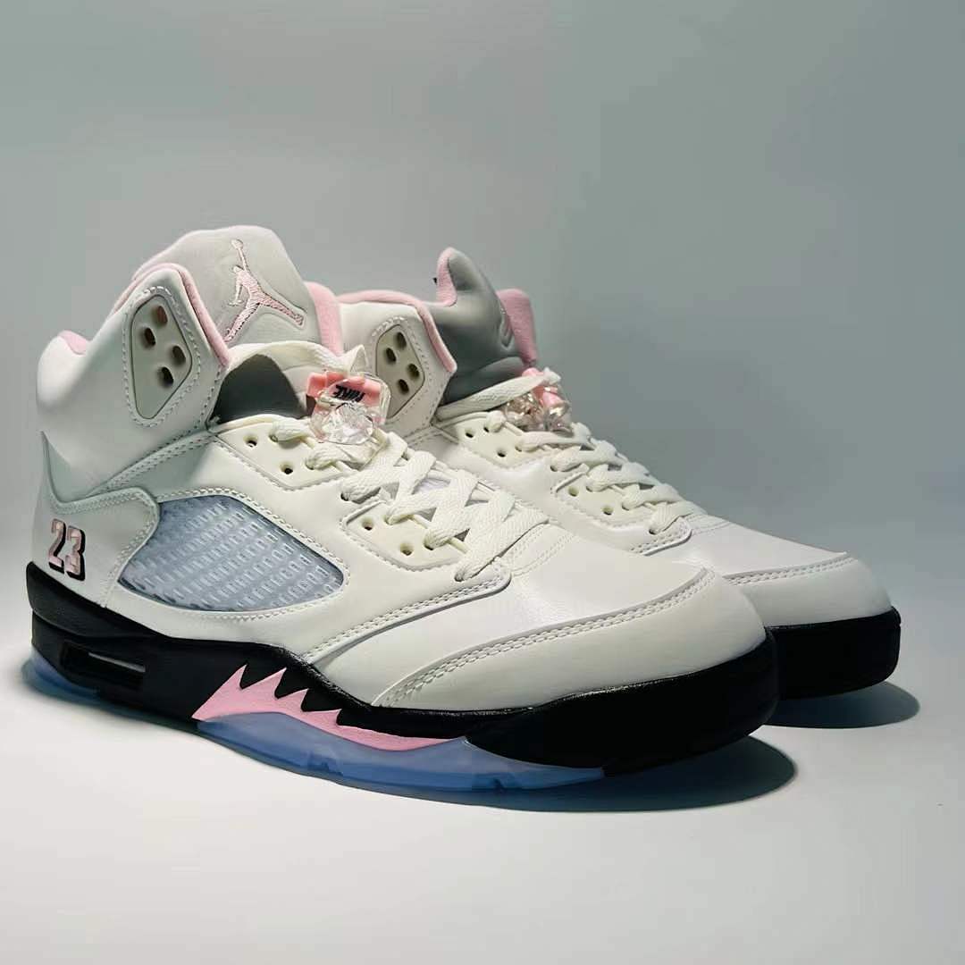 Air Jordan 5 Retro GS Pink Foam White Black Sneakers 440892-106