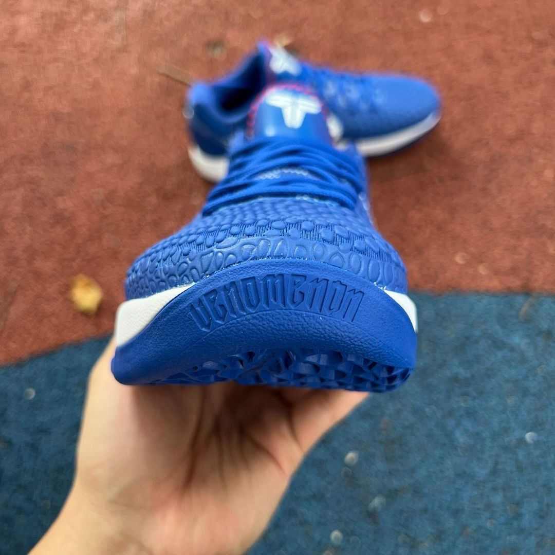 Nike Kobe 6 Protro PE Baseball Cleats Royal Blue White Red #8