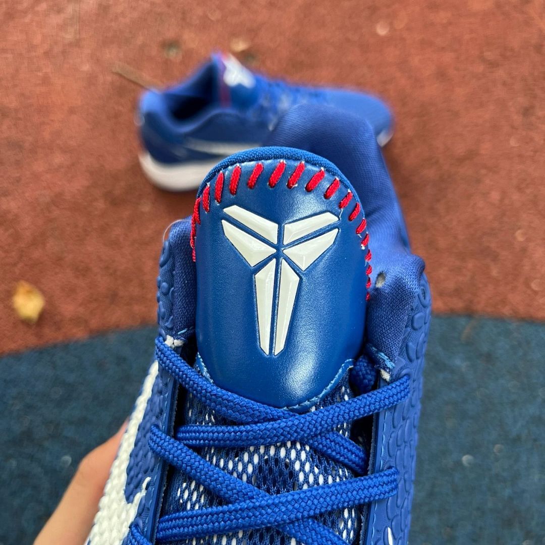 Nike Kobe 6 Protro PE Baseball Cleats Royal Blue White Red #8