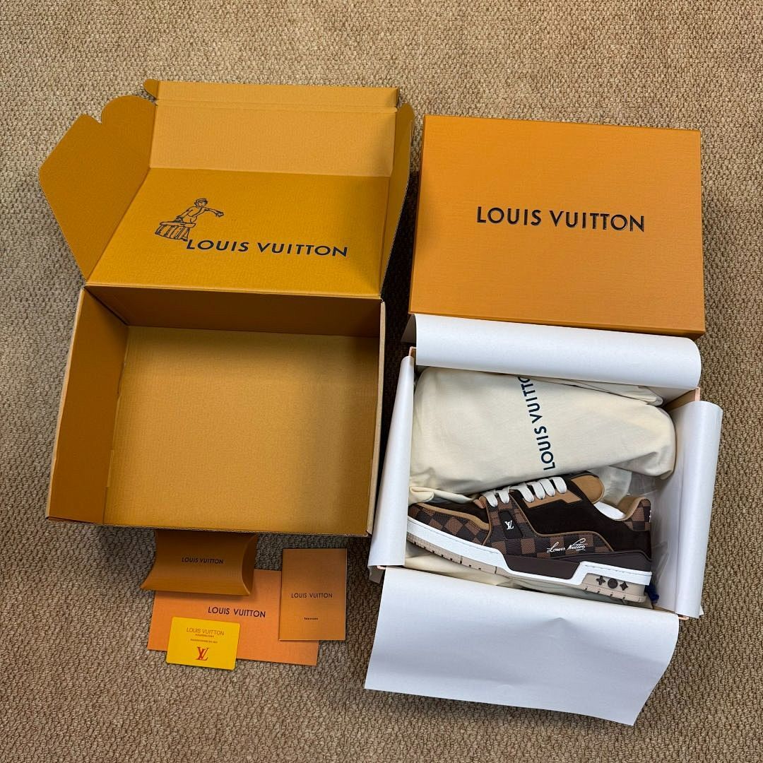 Louis Vuitton LV Trainer Sneaker Damier Ebene Brown 1AAG21