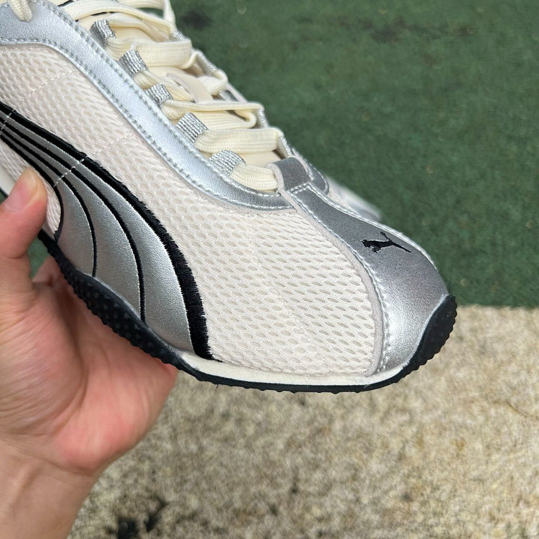 Puma Easy Rider Metallic Silver Cream Trainers