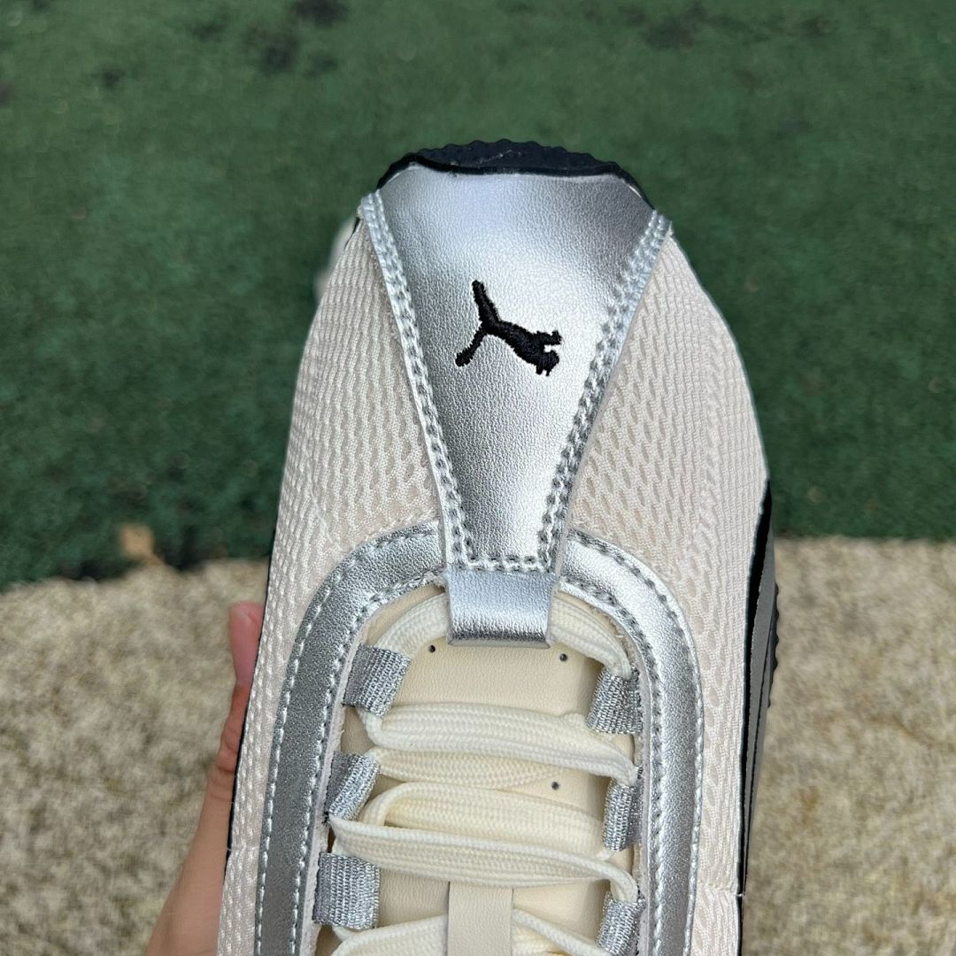 Puma Easy Rider Metallic Silver Cream Trainers