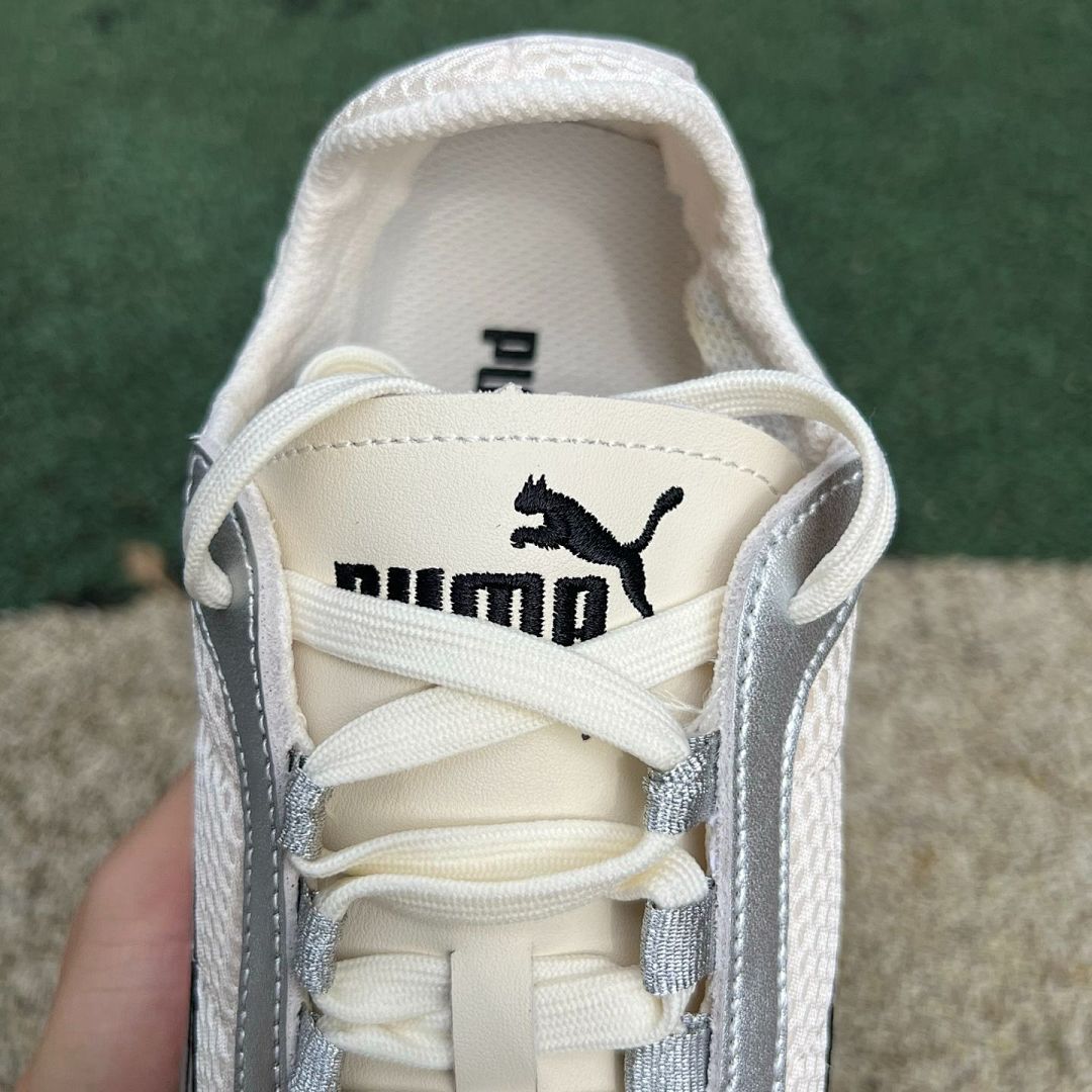 Puma Easy Rider Metallic Silver Cream Trainers