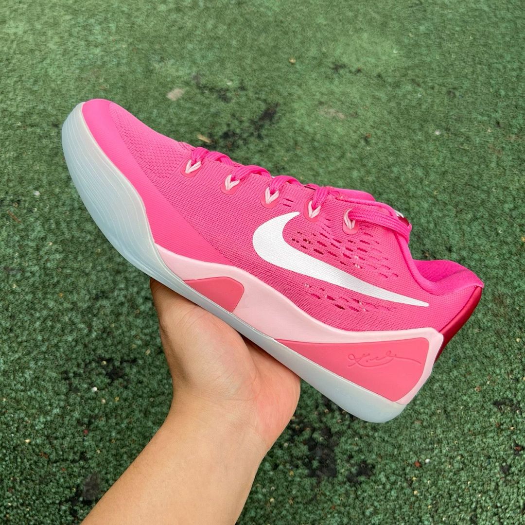 Nike Kobe 9 EM Low "Pink Fire" White Light Photo Blue 646701-616