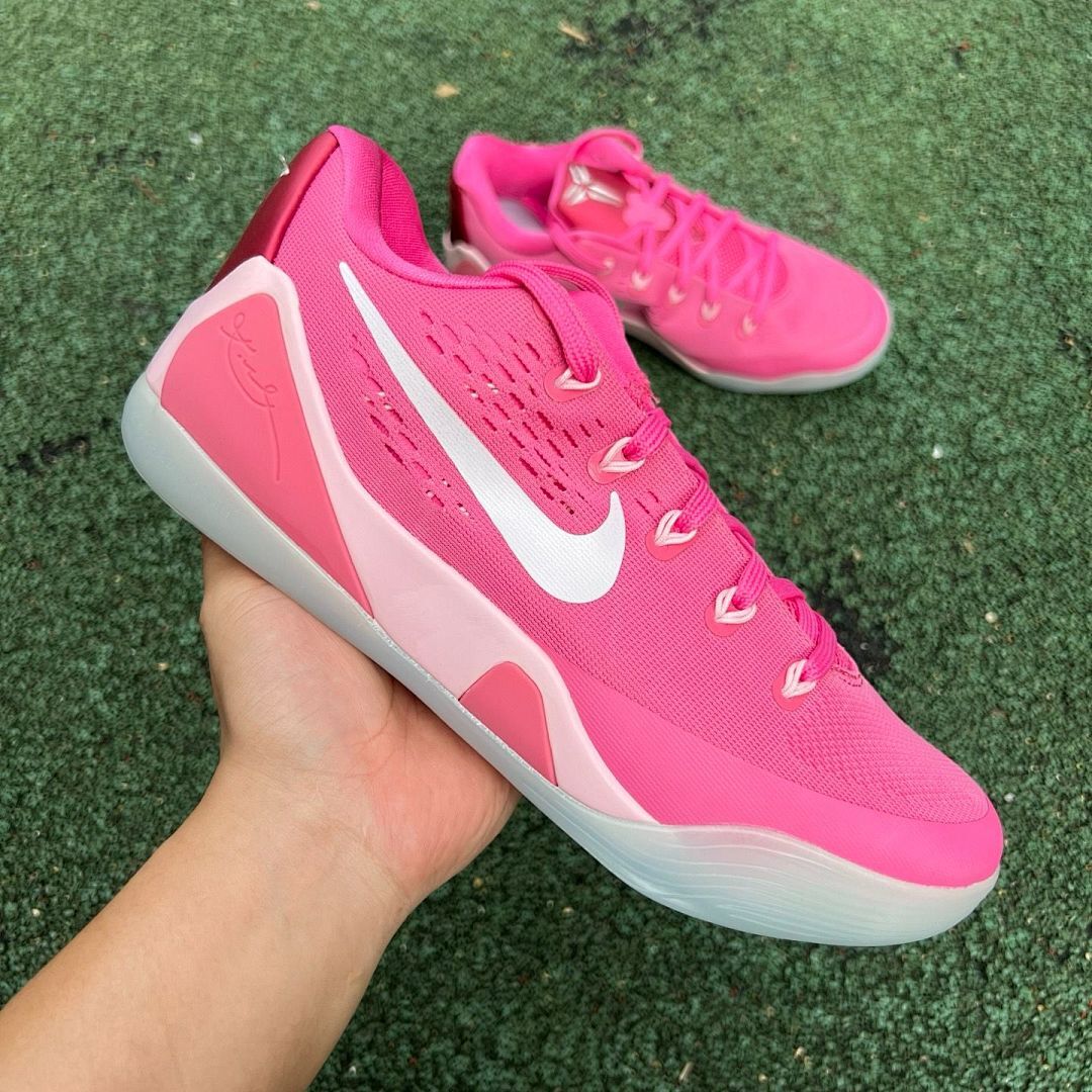 Nike Kobe 9 EM Low "Pink Fire" White Light Photo Blue 646701-616
