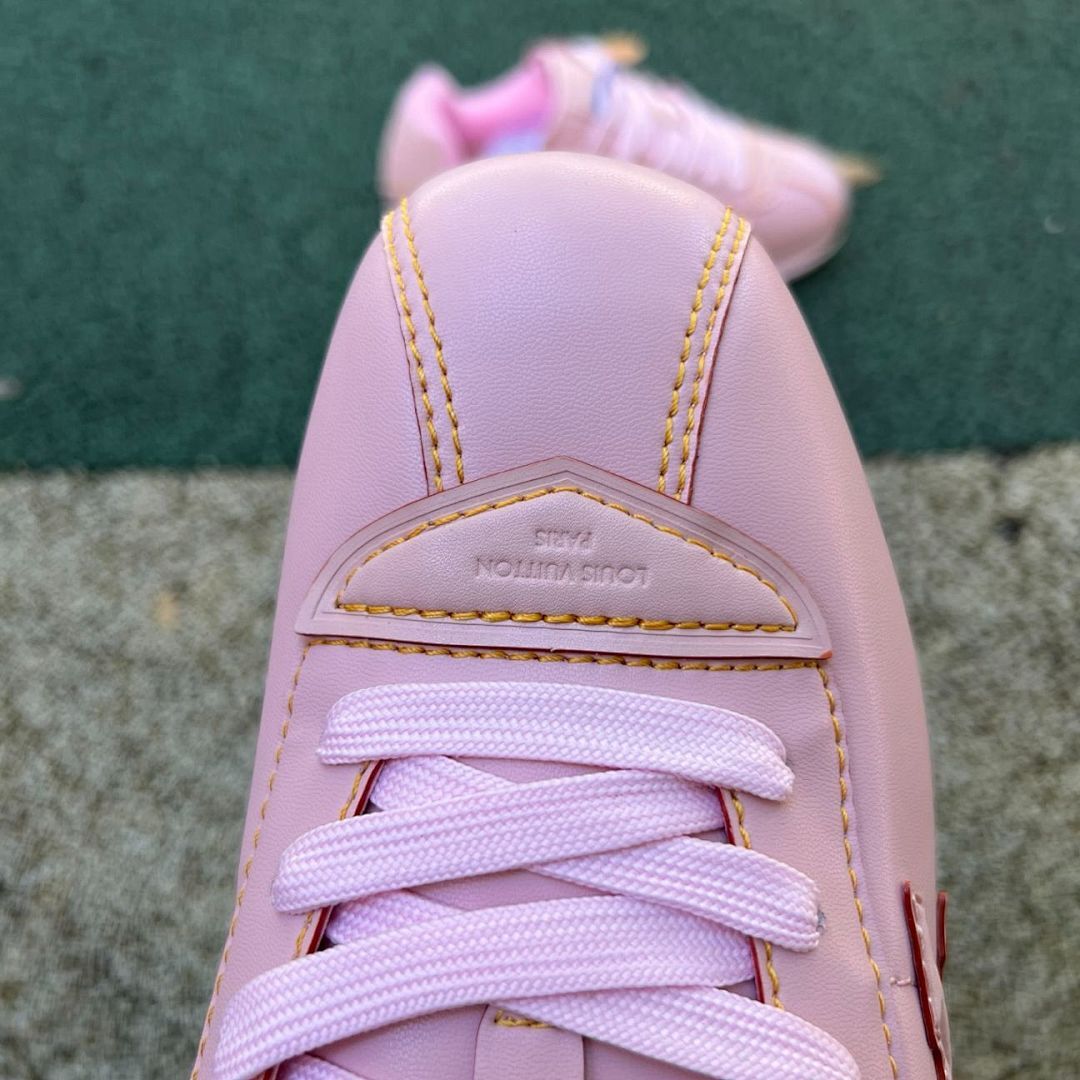Louis Vuitton Pink LV Logo Low Top Runner Sneakers