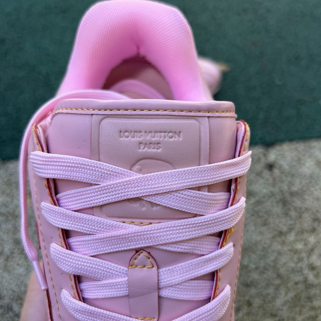Louis Vuitton Pink LV Logo Low Top Runner Sneakers