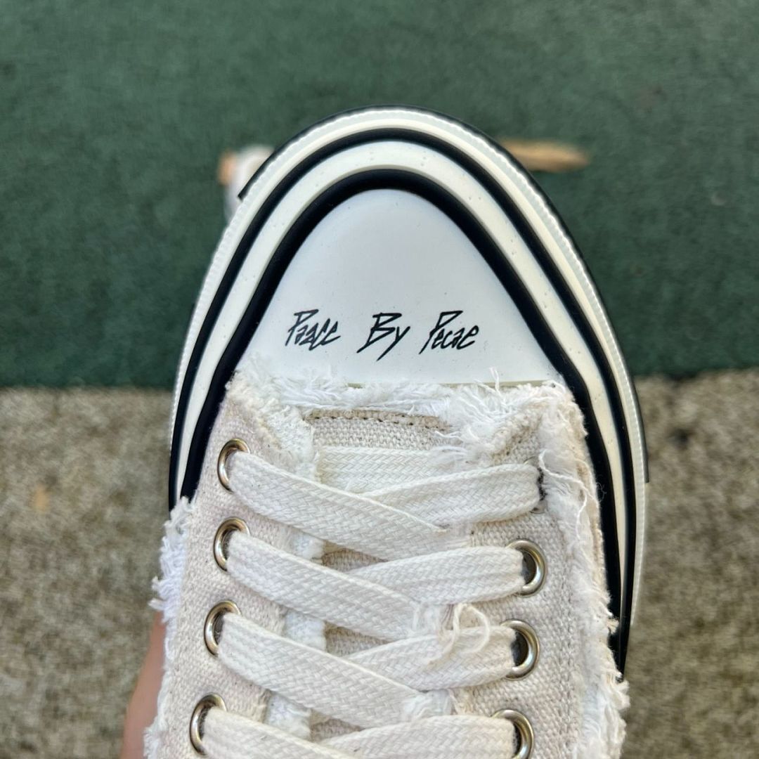AVSESLSR AVB Distressed Canvas Platform Low Top Sneakers