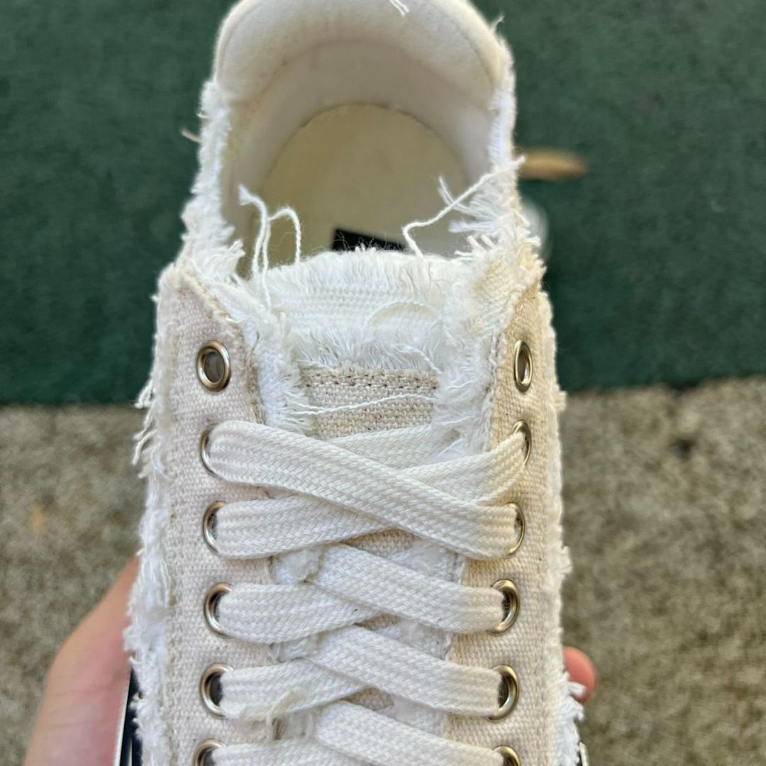 AVSESLSR AVB Distressed Canvas Platform Low Top Sneakers