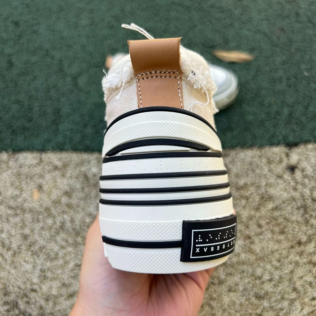 AVSESLSR AVB Distressed Canvas Platform Low Top Sneakers