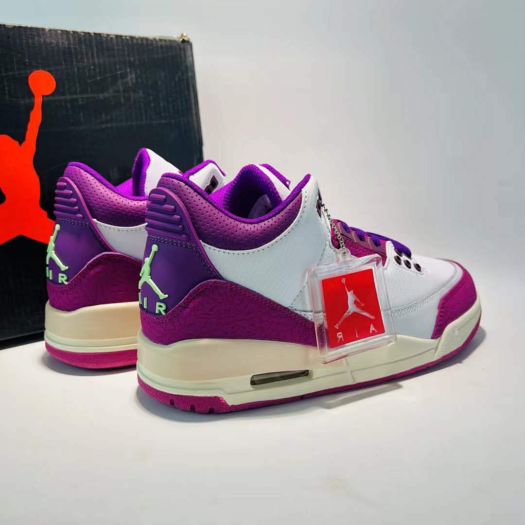 Nike Air Jordan 3 Retro Dark Iris White Purple Magenta CT8532-105 Men's Sneakers Shoes