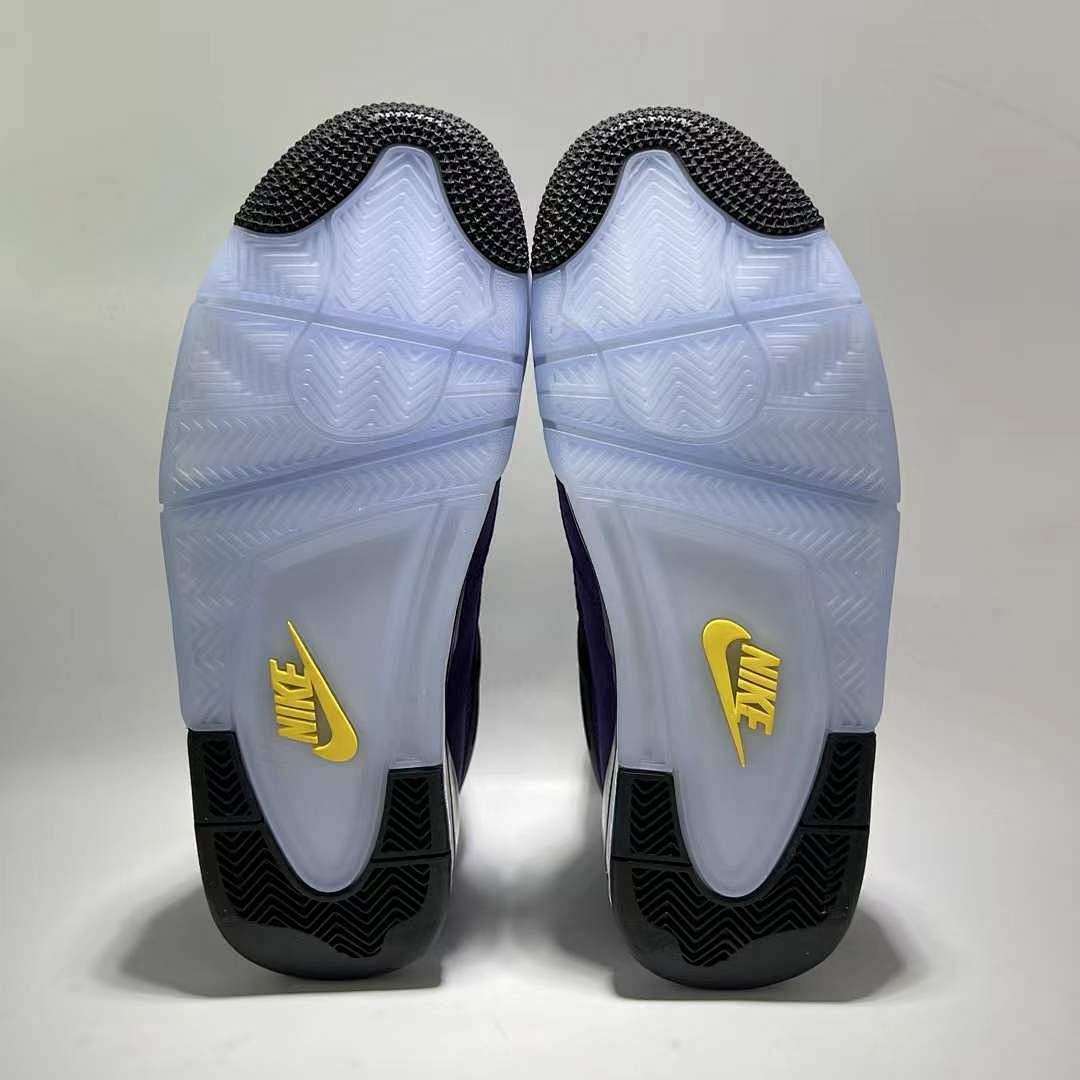 Air Jordan 4 Retro 'Court Purple' CT8527-500 Purple Black Yellow Jumpman Basketball Sneakers