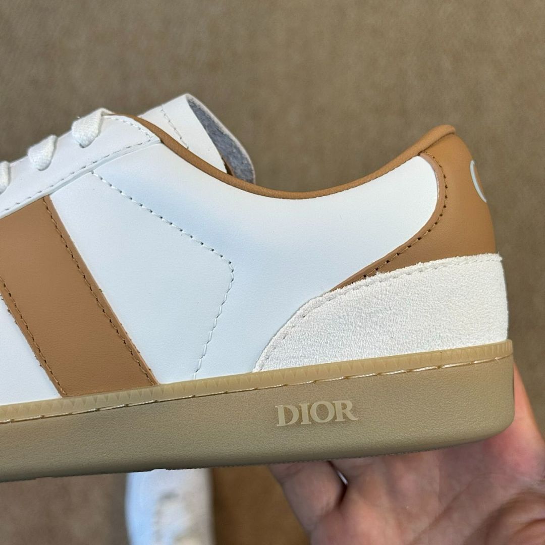 Dior B01 Sneaker White and Beige Smooth Calfskin and Suede