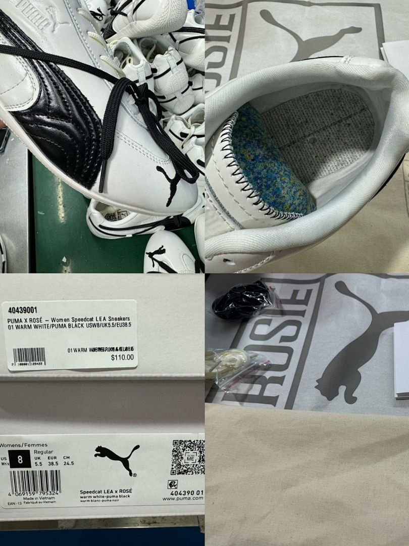 Puma Toddler Low-Top Sneakers White Black with Loop Laces