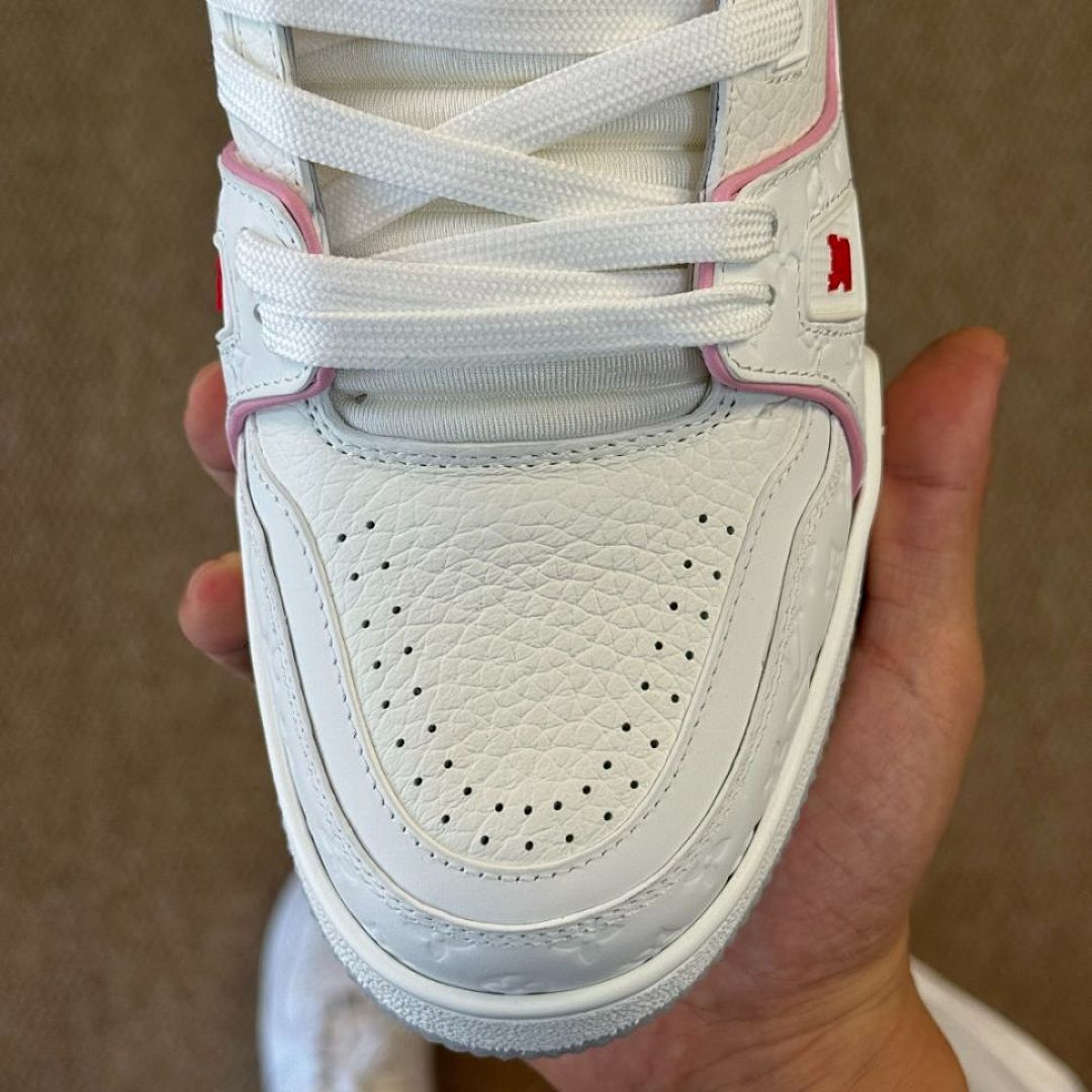 LV Trainer Sneaker White and Pink 1A9T4J