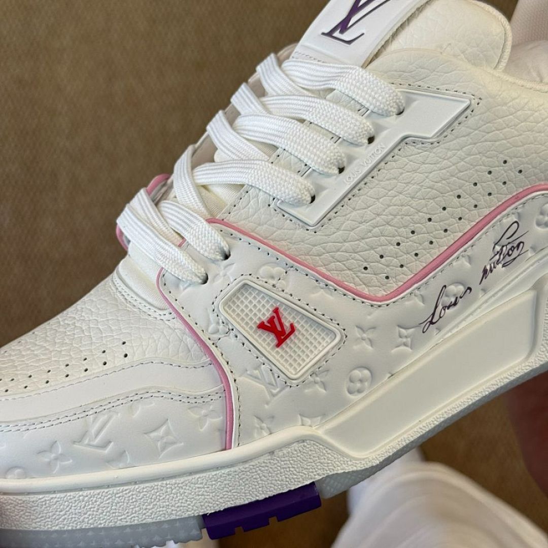 LV Trainer Sneaker White and Pink 1A9T4J